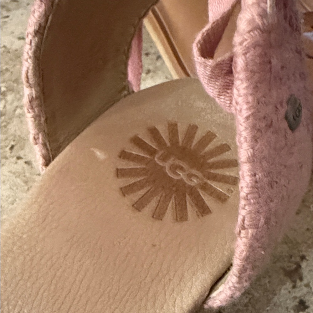 UGG Pink Women's Espadrille Sandals - Picture 2 of 5